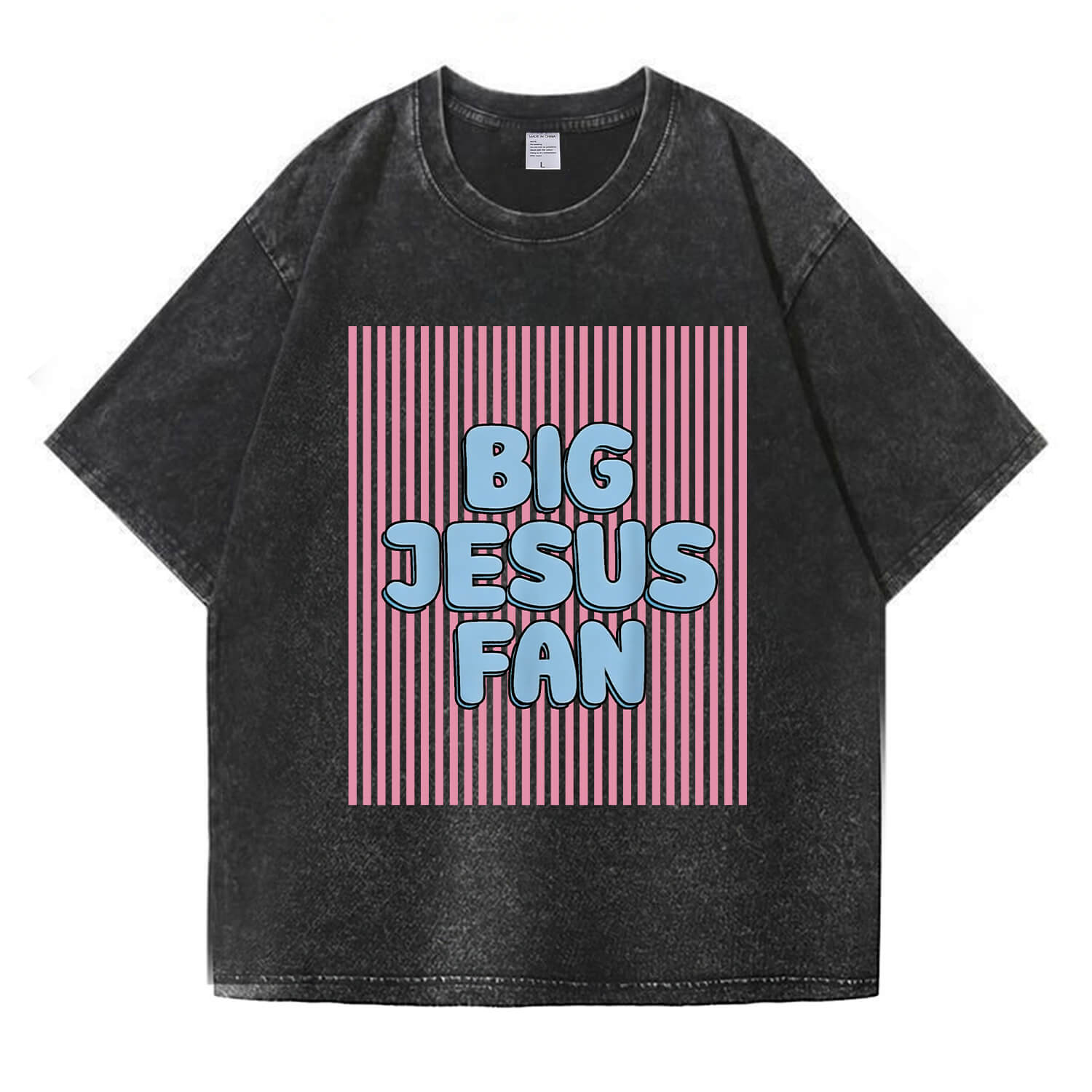 Großes Jesus-Fan-T-Shirt, gewaschen, PT416