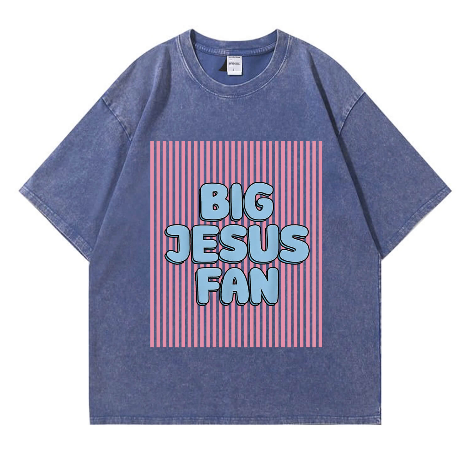 Großes Jesus-Fan-T-Shirt, gewaschen, PT416