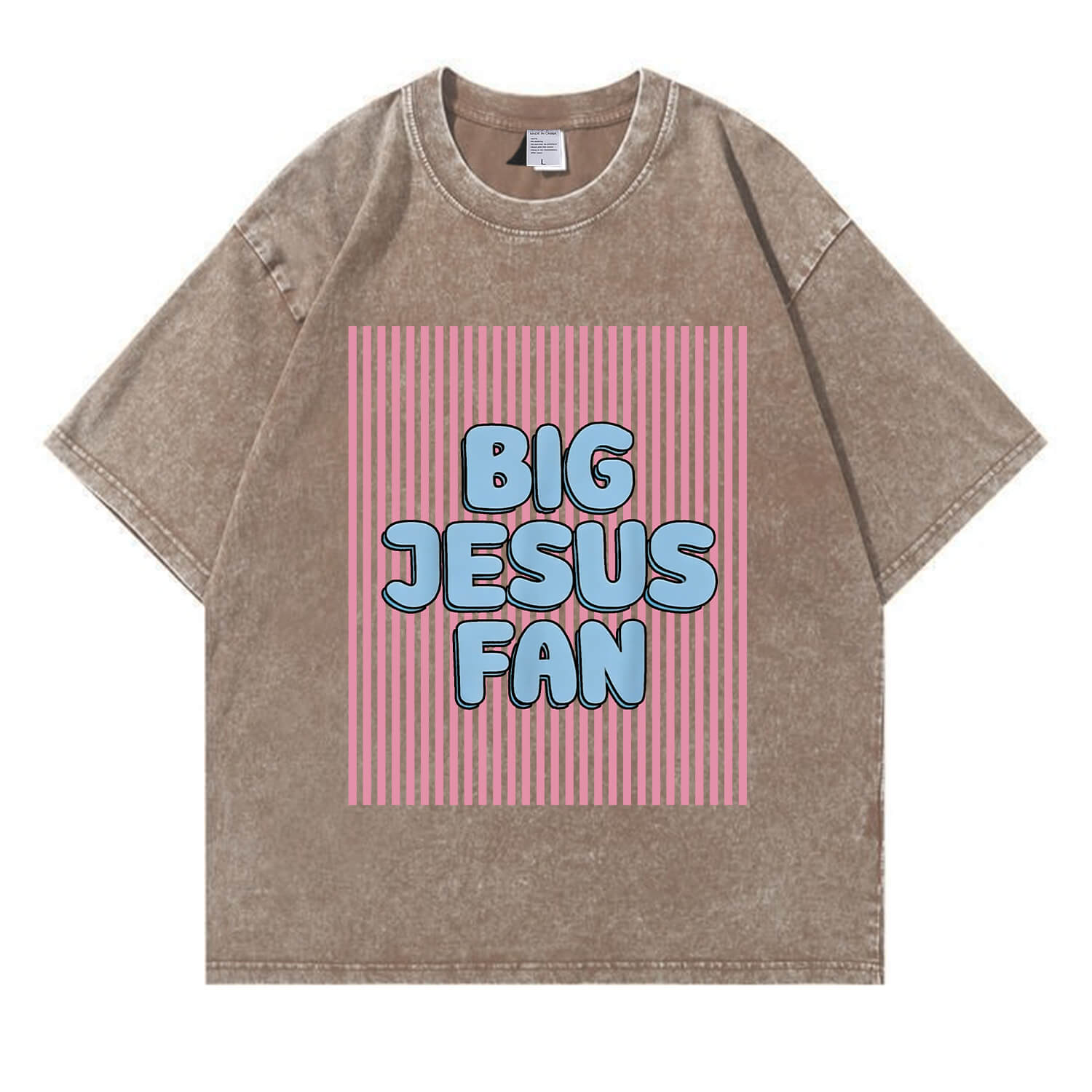 Großes Jesus-Fan-T-Shirt, gewaschen, PT416