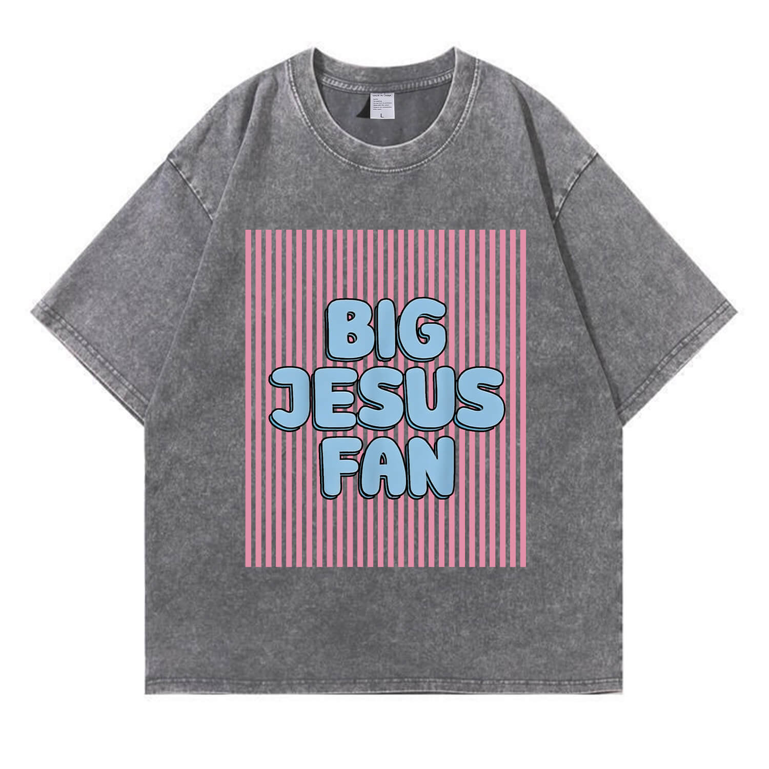 Großes Jesus-Fan-T-Shirt, gewaschen, PT416