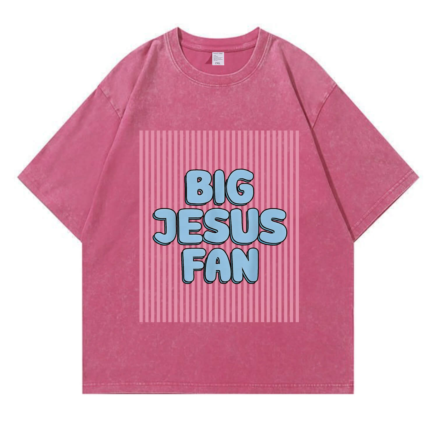 Großes Jesus-Fan-T-Shirt, gewaschen, PT416