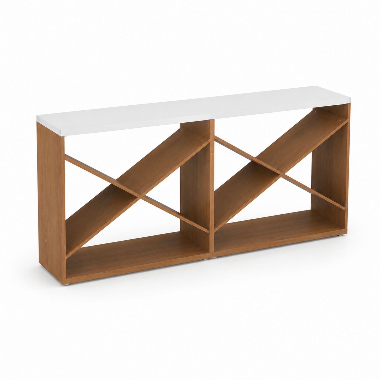 Konsolentisch 120x80x30 cm MDF Weiß und Holzoptik