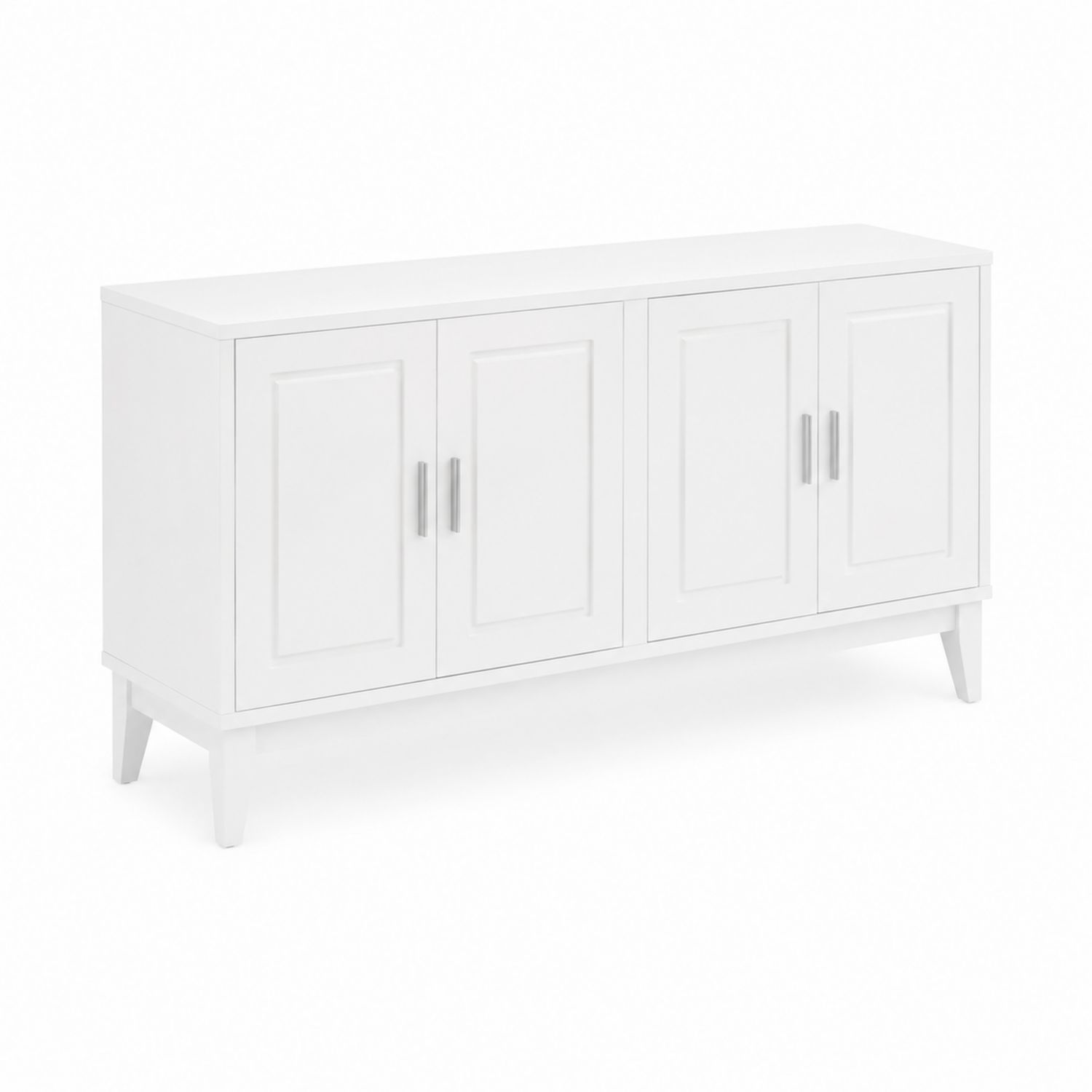 Sideboard Holzwerkstoff Weiß mit 4 Türen 160cm