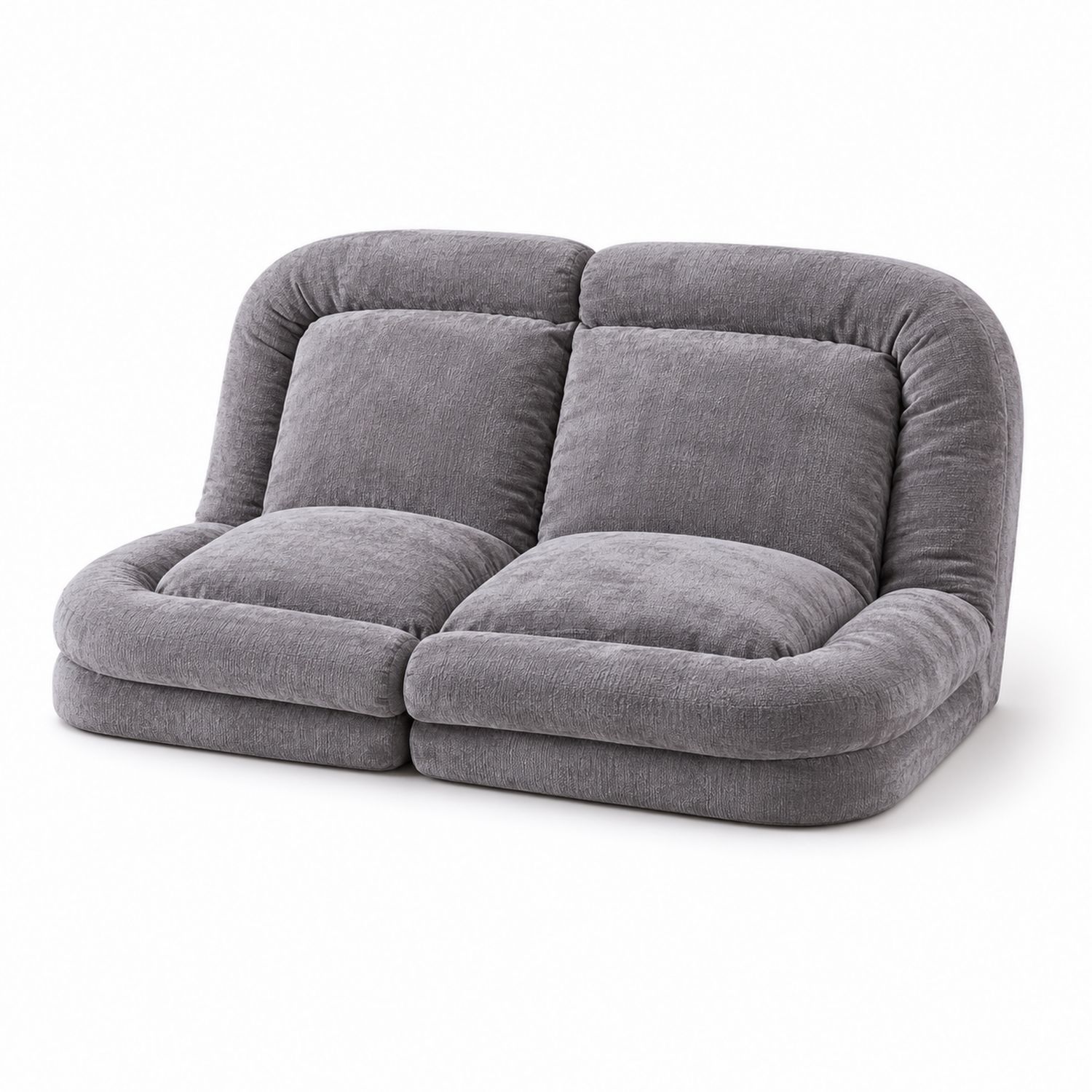 2-Sitzer Sofa Stoff Grau 150x90x85 cm