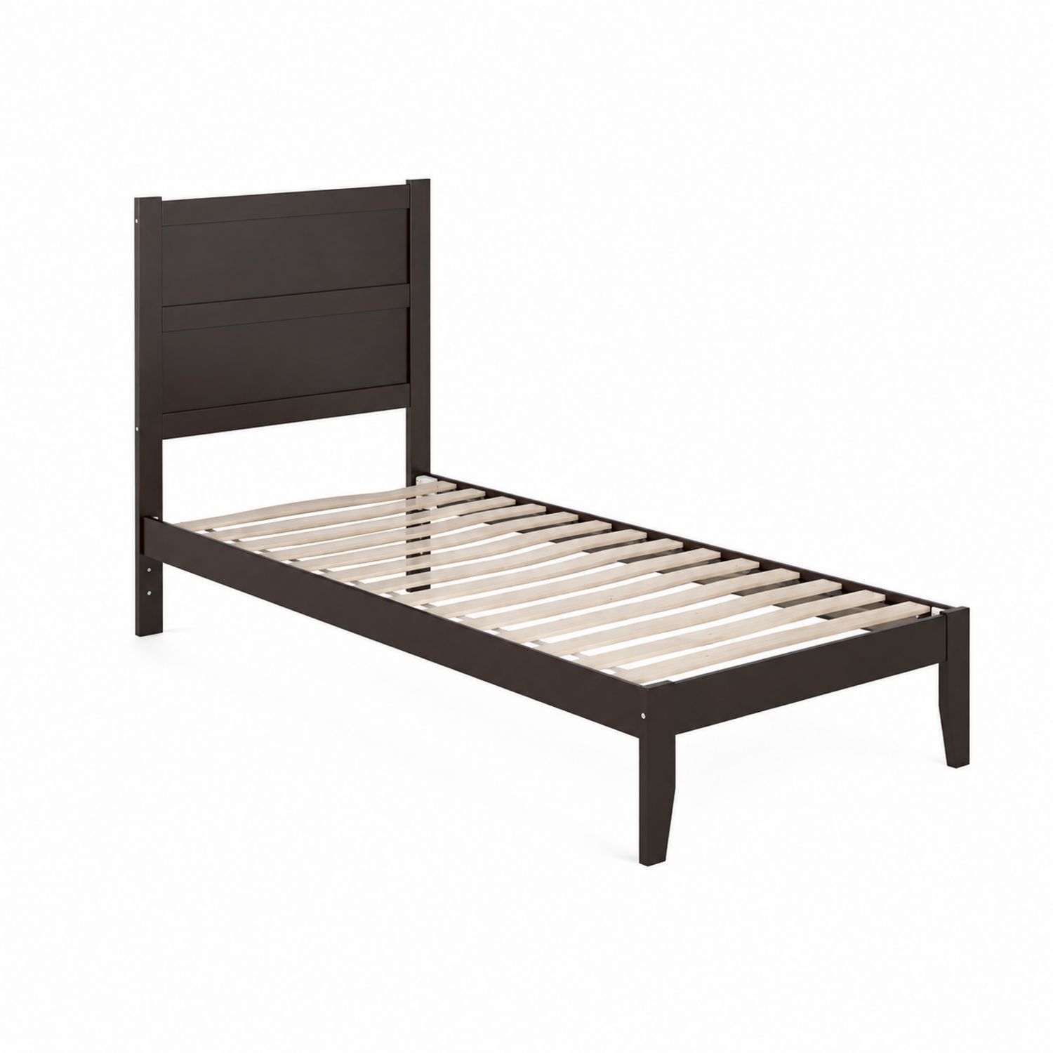 Einzelbett Kiefernholz 200x90 cm Dunkelbraun
