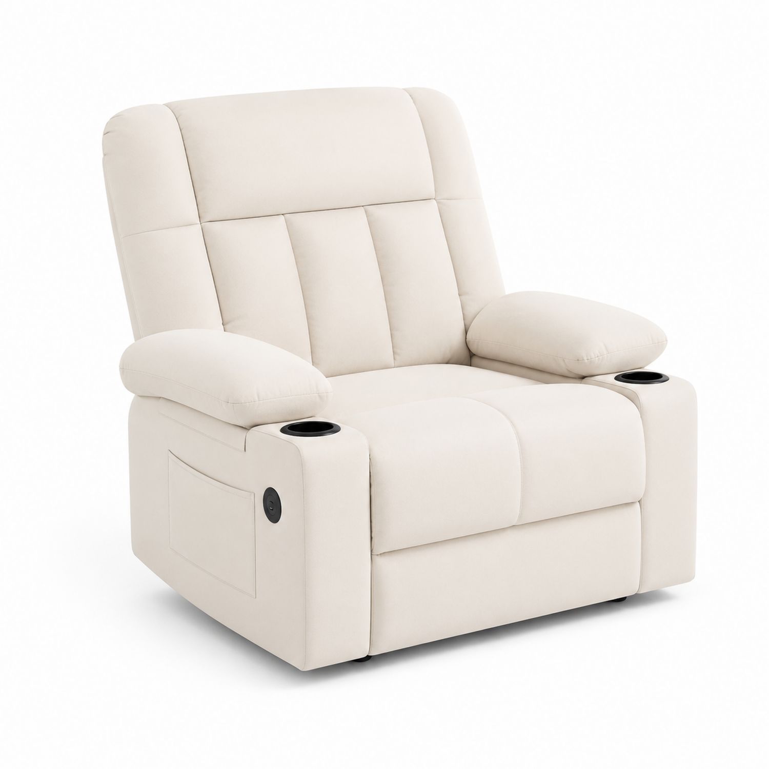 Sessel aus Textil, Beige, 90x100x85 cm