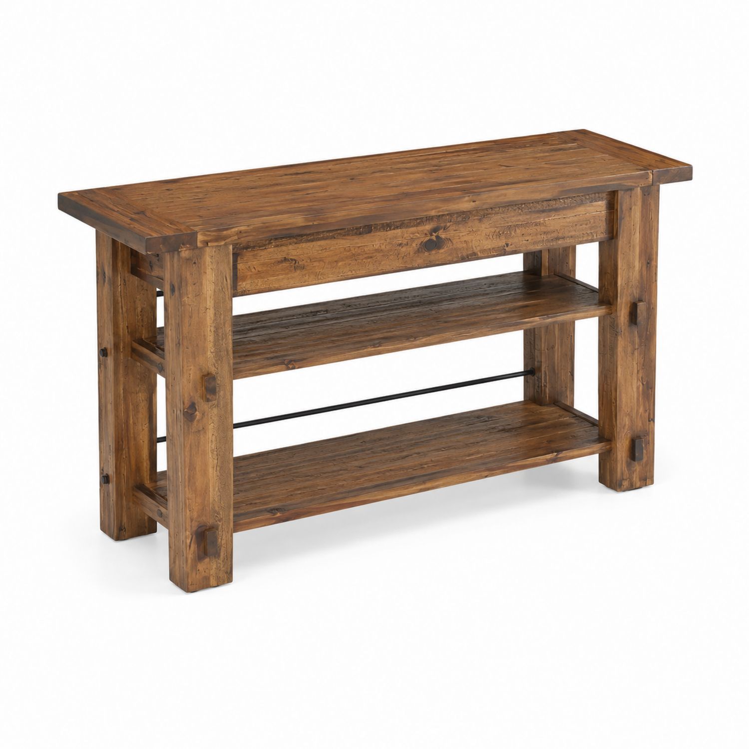 Konsolentisch rechteckig aus Holz 120x35x75 cm Braun
