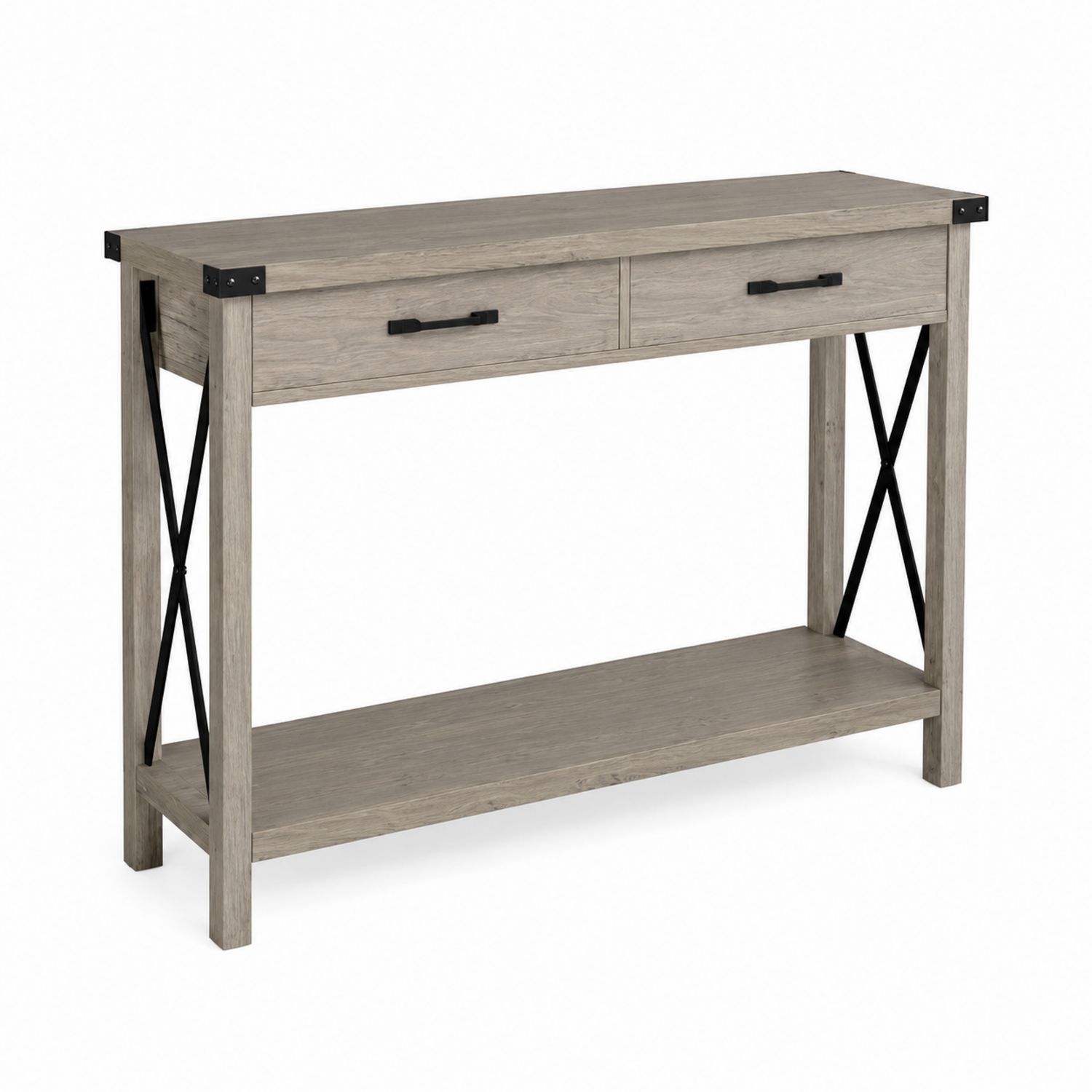 Konsolentisch Rechteckig 120x40x80 cm Holz Metall Grau