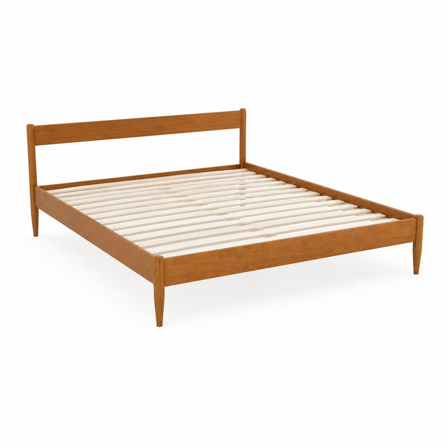 Holzbett Rahmen Massivholz Eiche Braun 200x140 cm