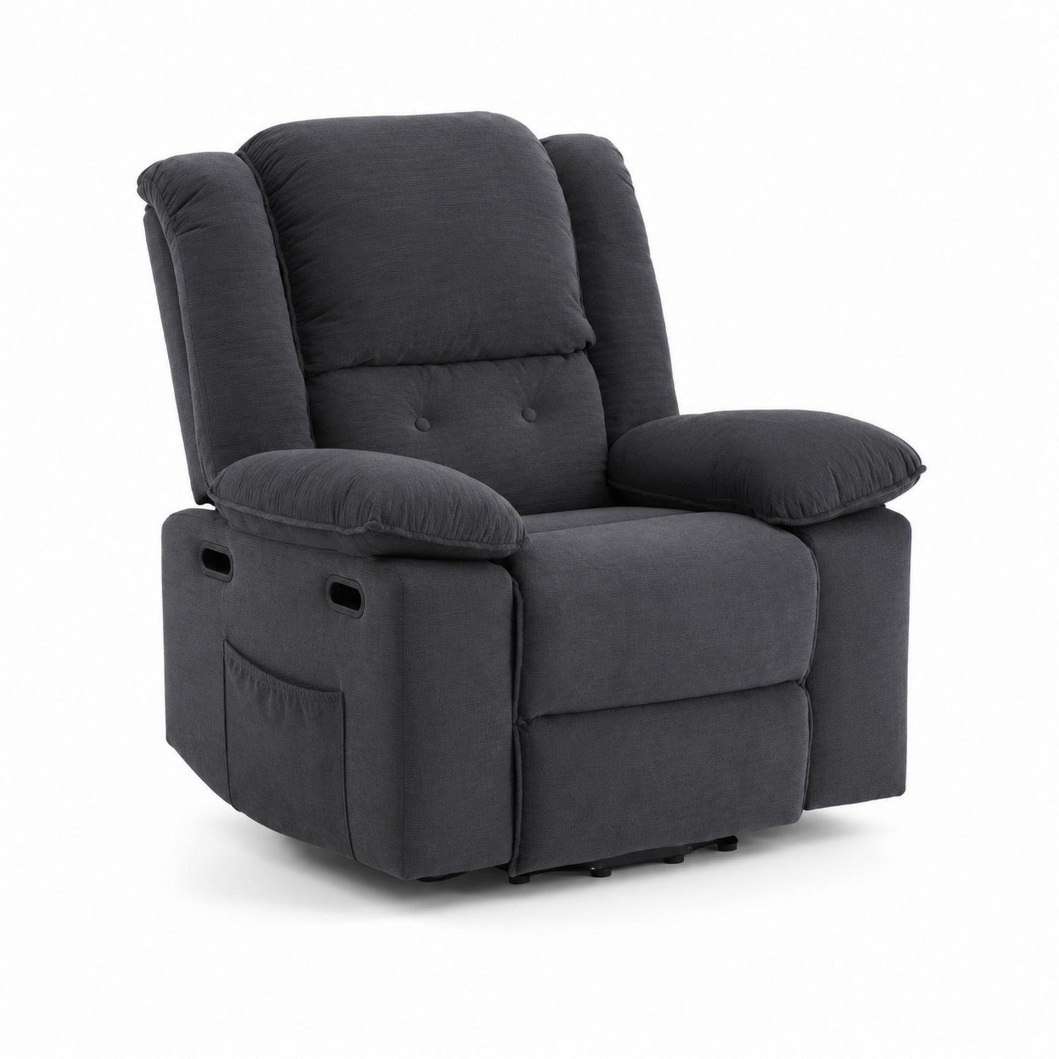 Relaxsessel mit Liegefunktion Polster Dunkelgrau