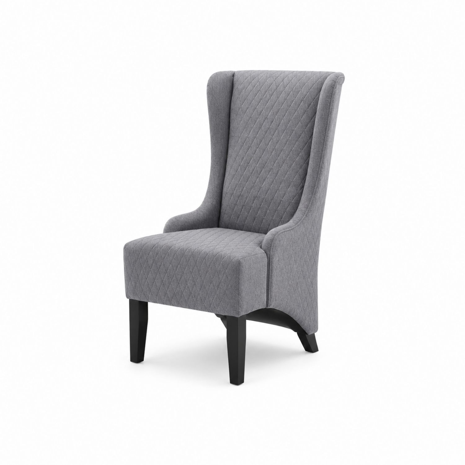 Polstersessel mit Polyesterstoff Rautensteppung Grau 60x70x100cm