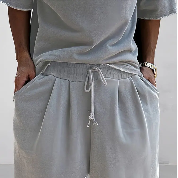 Casual Loose Solid Color Sportswear Set