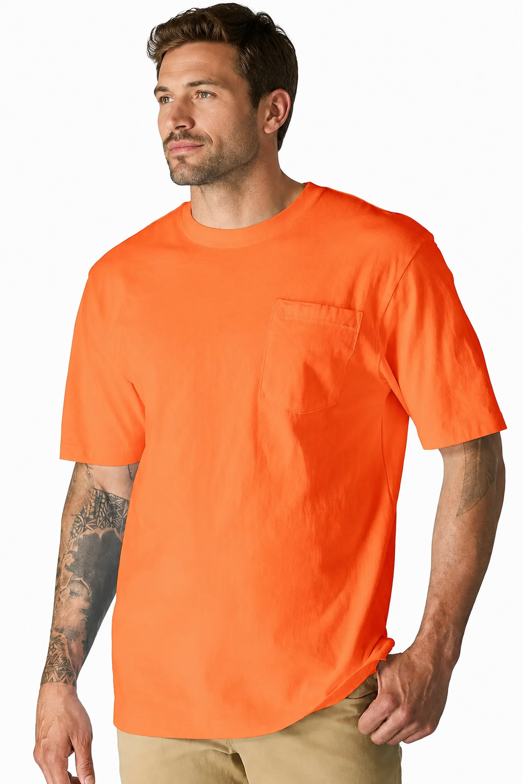 Men's Workwear Loose Fit Heavyweight Short-Sleeve Pocket T-Shirt (Also Available in Big & Tall)