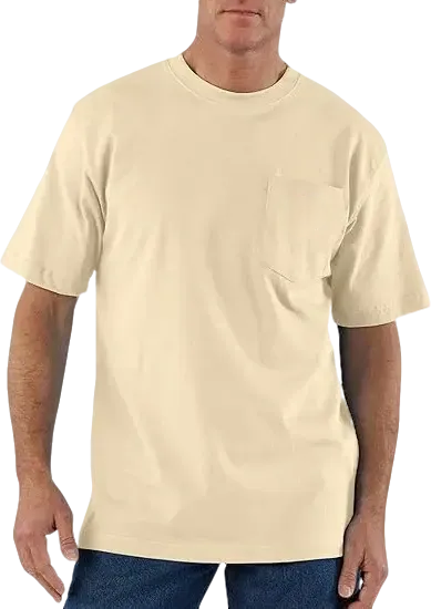 Men’s Heavyweight Work Tee – Pocket Shirt (Loose Fit, Built to Last)