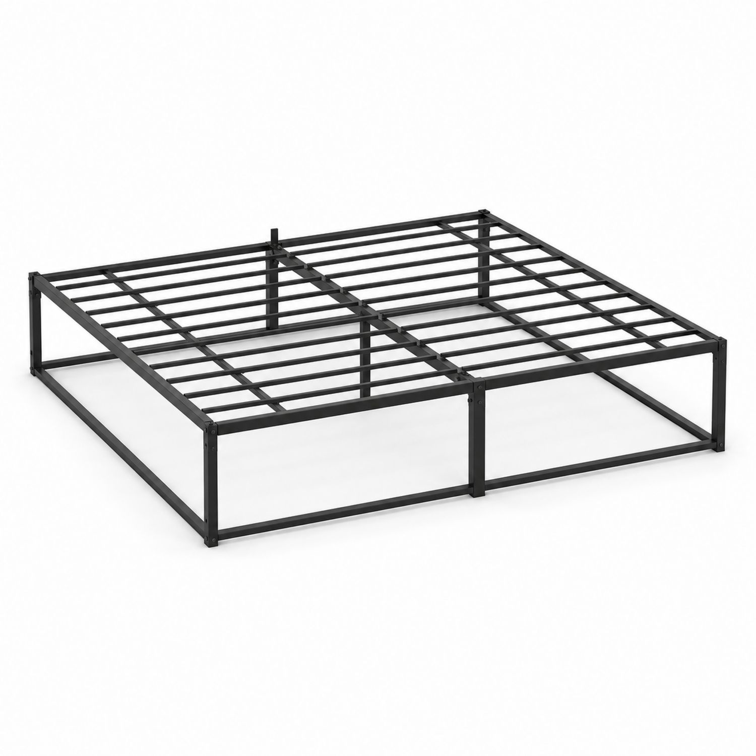 Struttura letto matrimoniale in metallo nero 200x180 cm