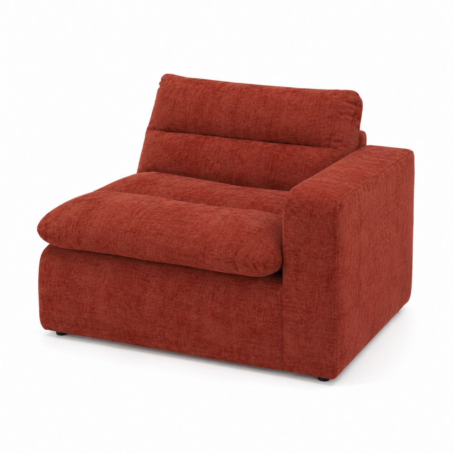 Poltrona singola in tessuto rosso 100x90x85 cm