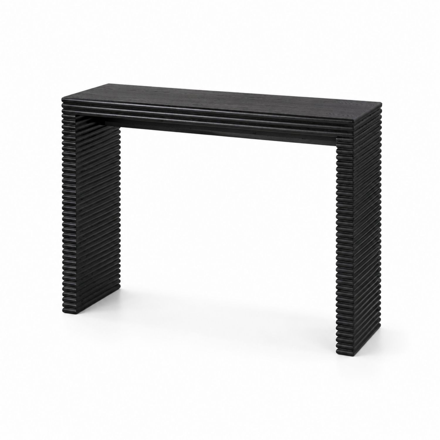 Consolle Rettangolare 120x30x75 cm Legno Rovere Nero