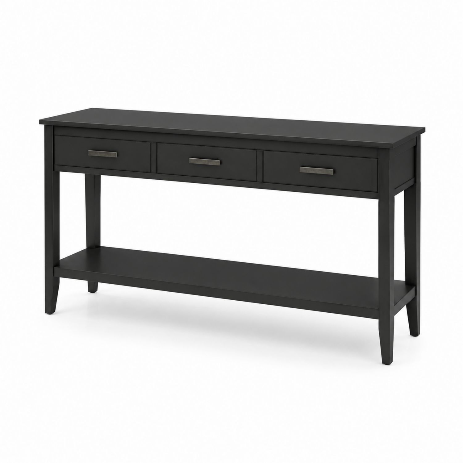 Consolle in Legno Nero con Cassetti