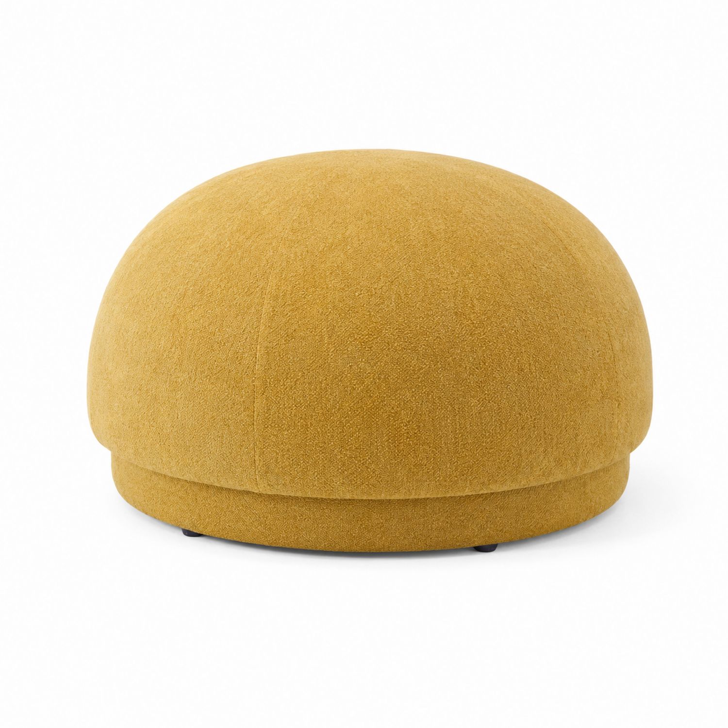 Pouf rotondo in poliestere giallo diametro 45 cm