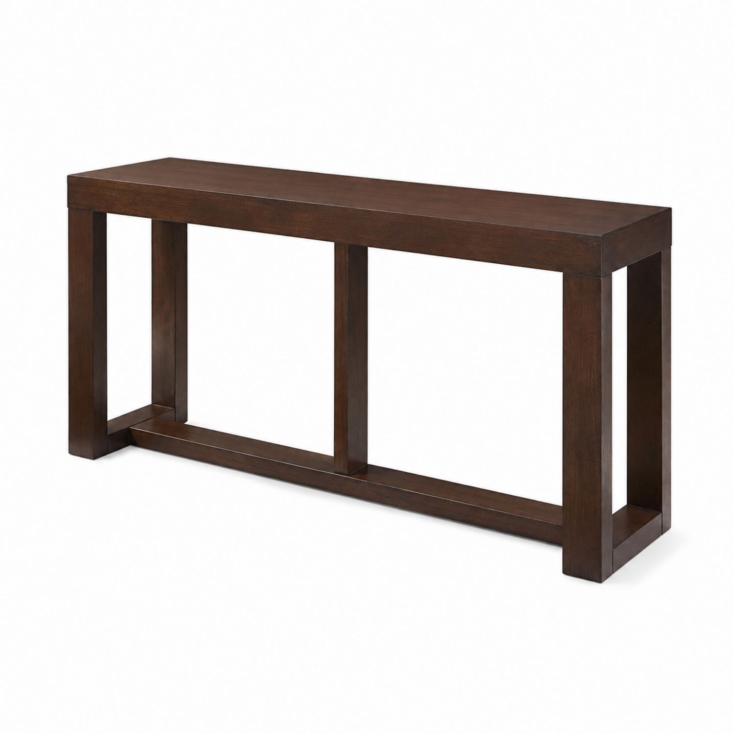 Consolle rettangolare in legno 120x30x80 cm Marrone