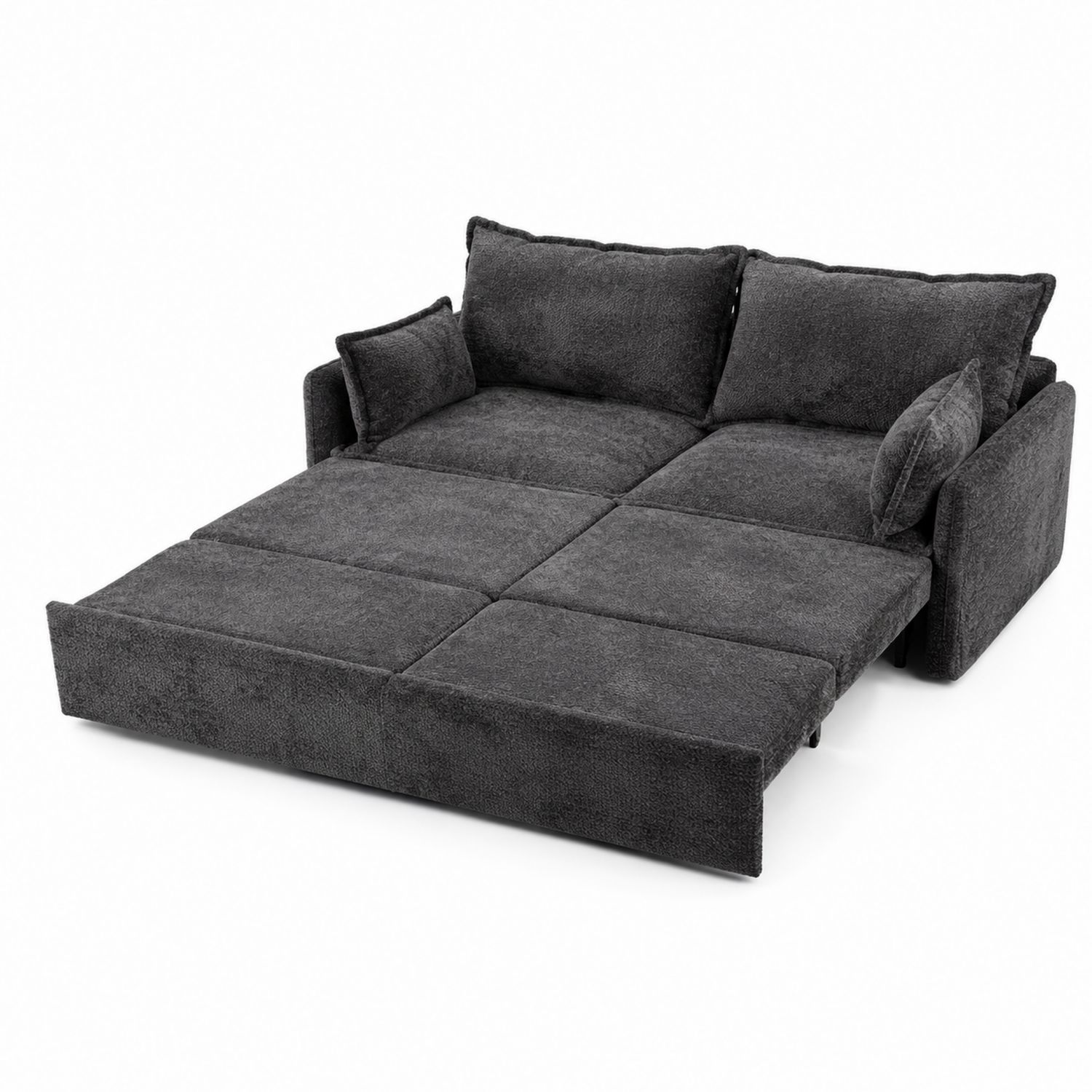 Divano letto tessuto poliestere Grigio Antracite