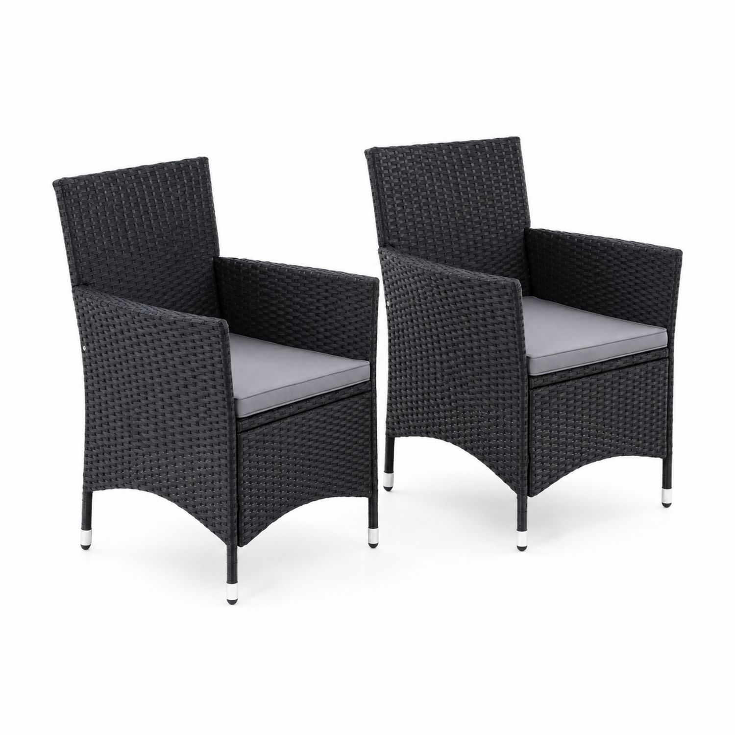 Set di 2 sedie in rattan con cuscini