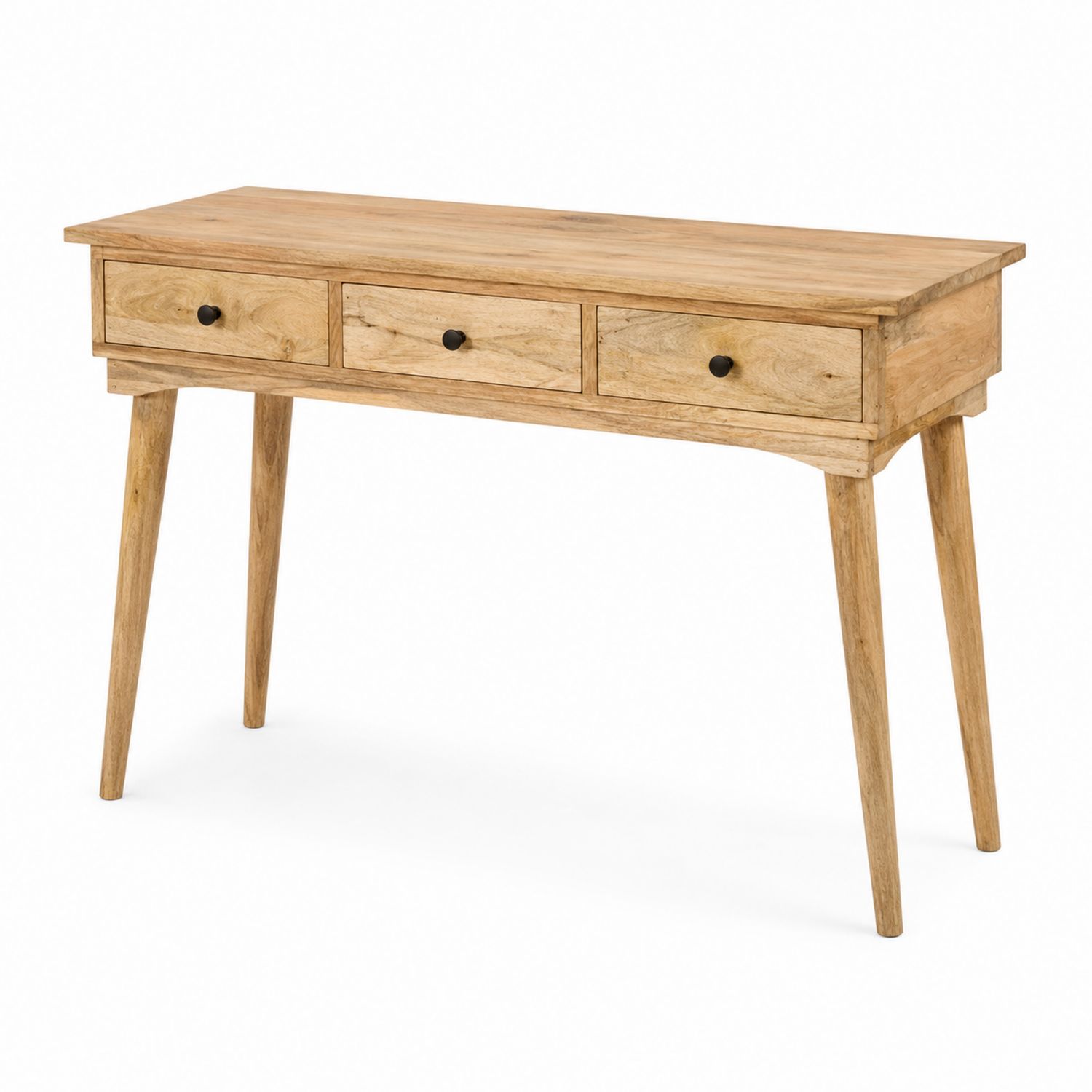 Consolle Rettangolare in Legno di Mango con 3 Cassetti