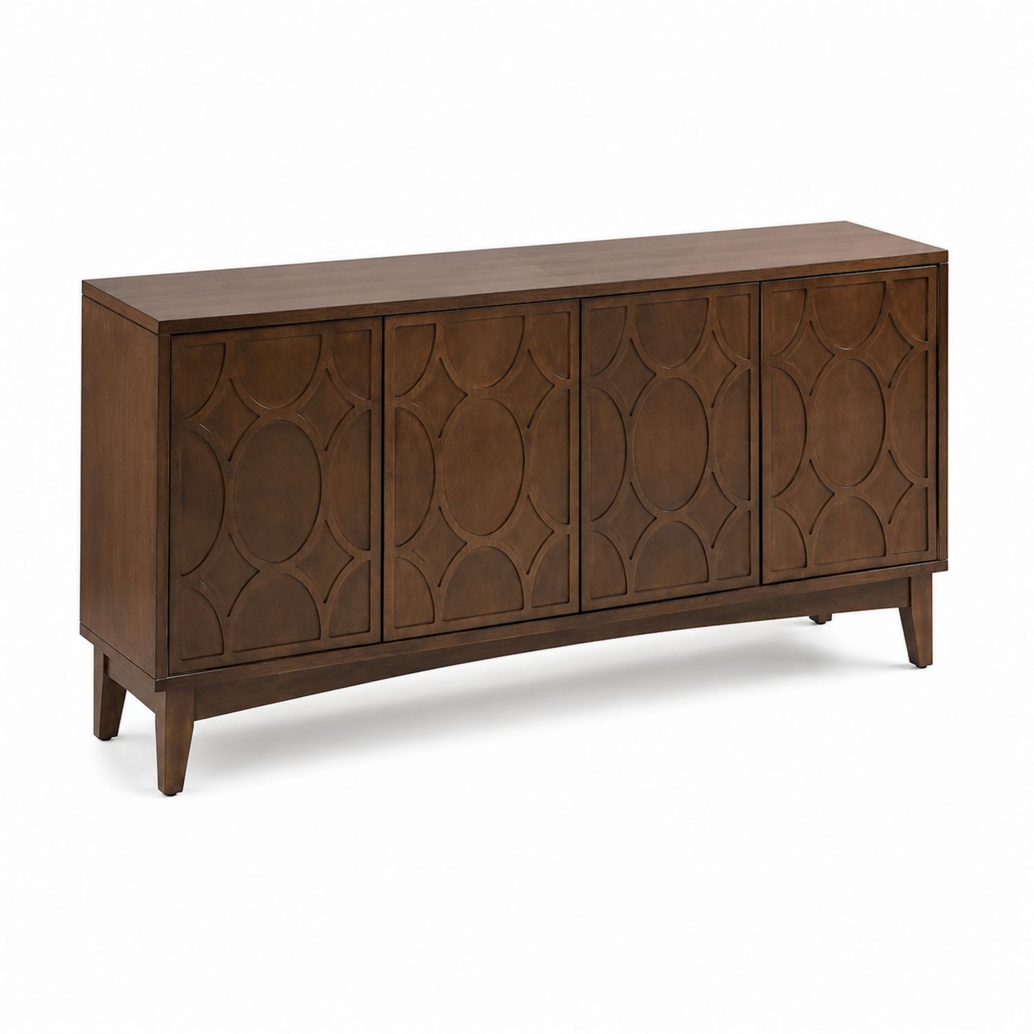 Credenza in legno massello marrone 200x45x85 cm