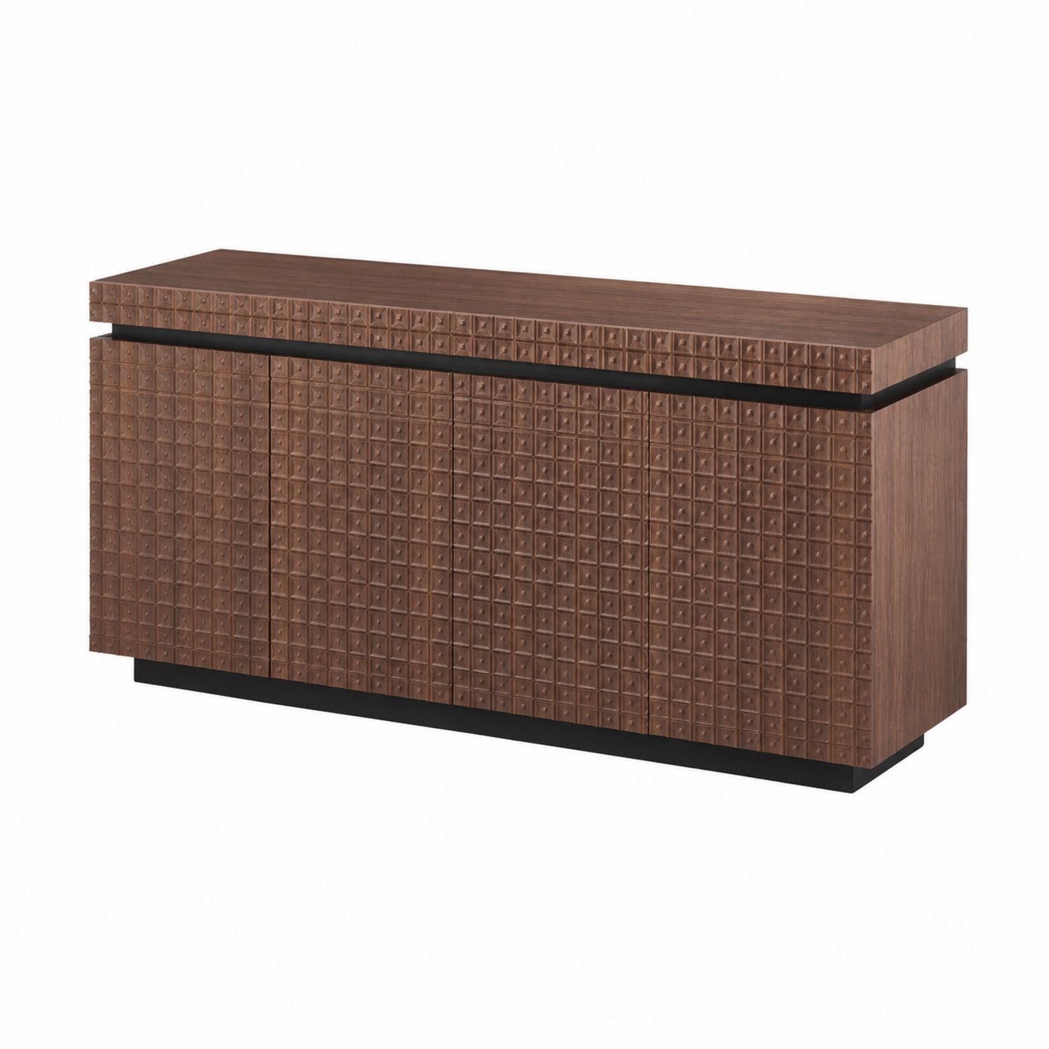 Credenza rettangolare 3 ante in legno marrone