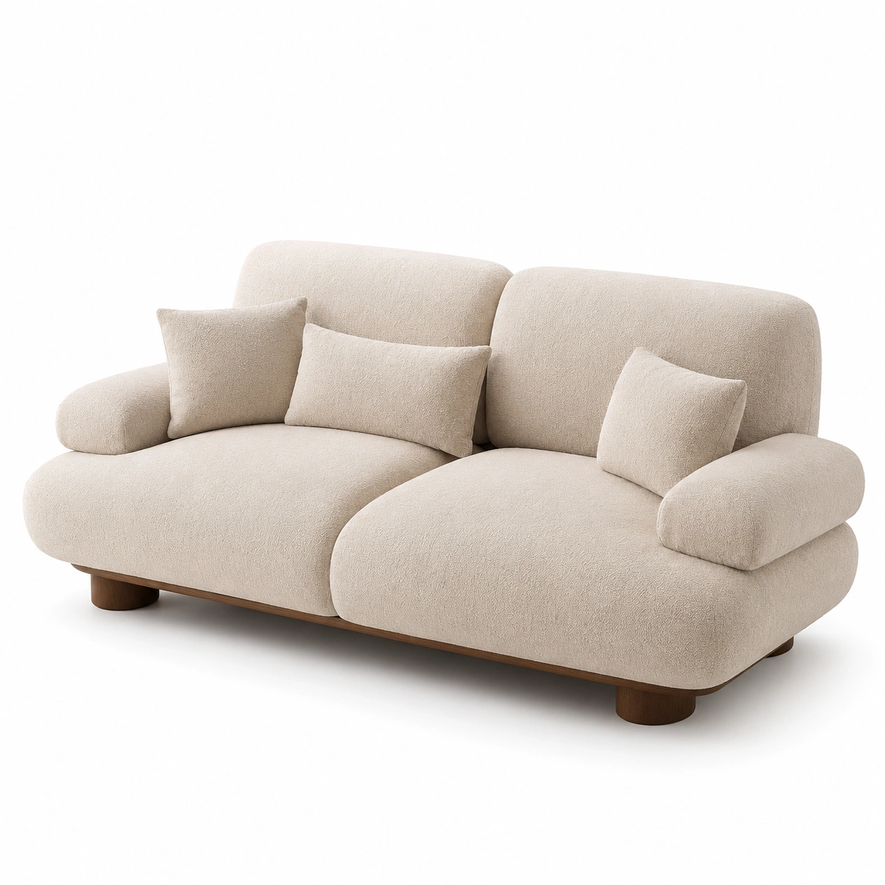 Sofa beige para 2 plazas-furnityx