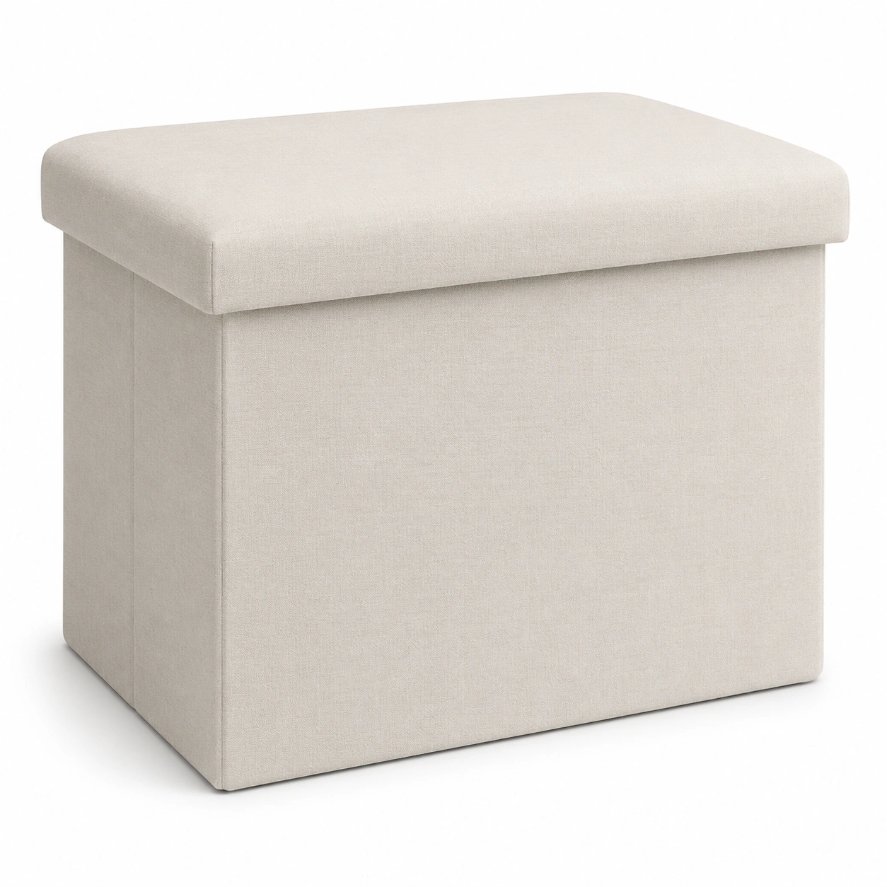 Puf de almacenaje beige-furnityx