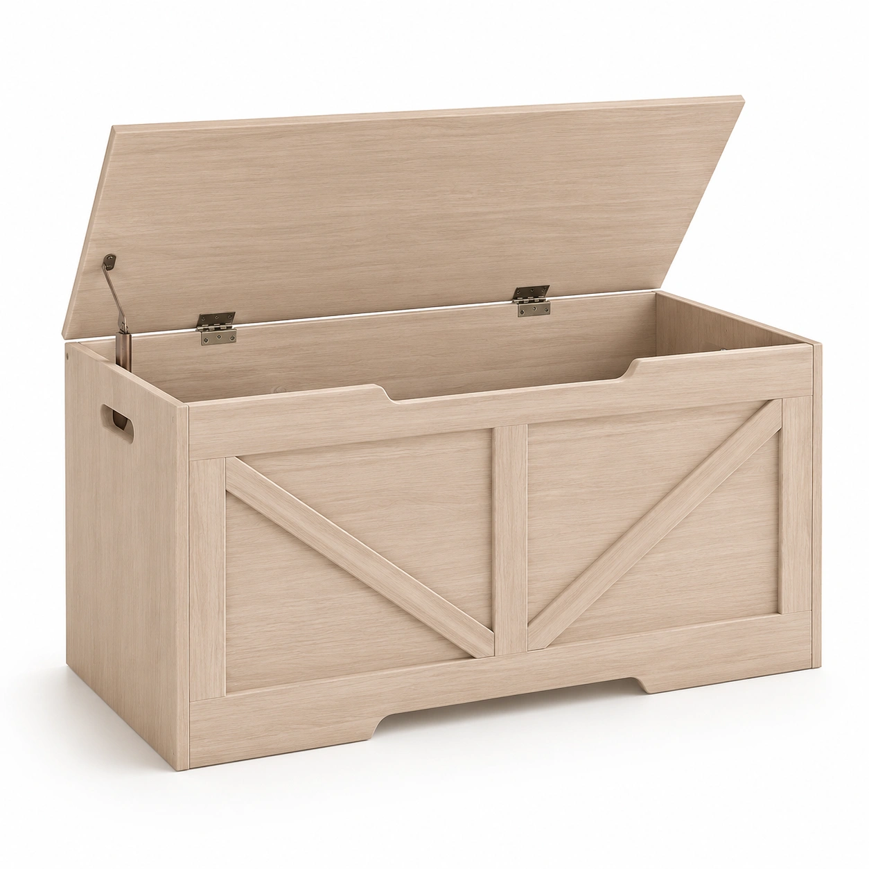 Banco baul de madera natural-furnityx