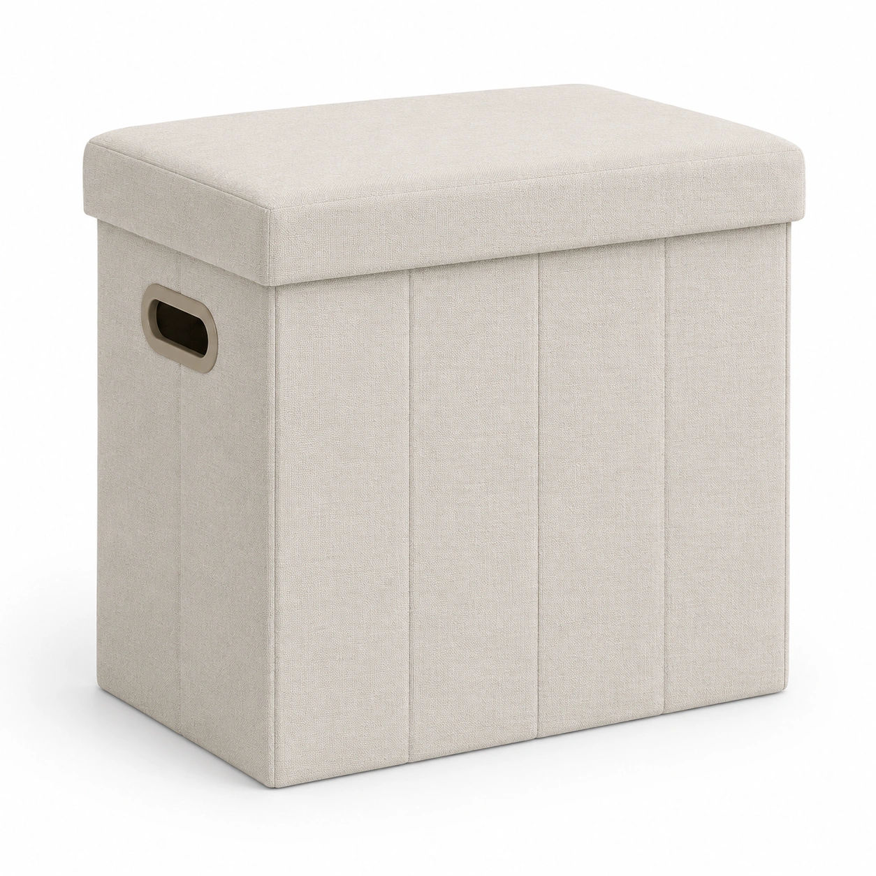 Puf plegable con almacenaje beige-furnityx