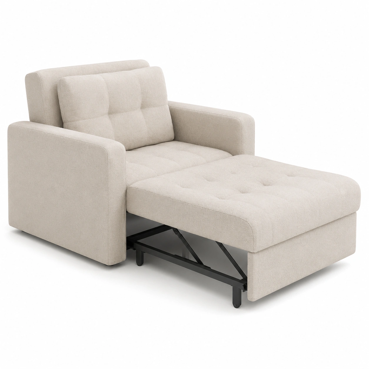 Sillon cama individual color beige-furnityx