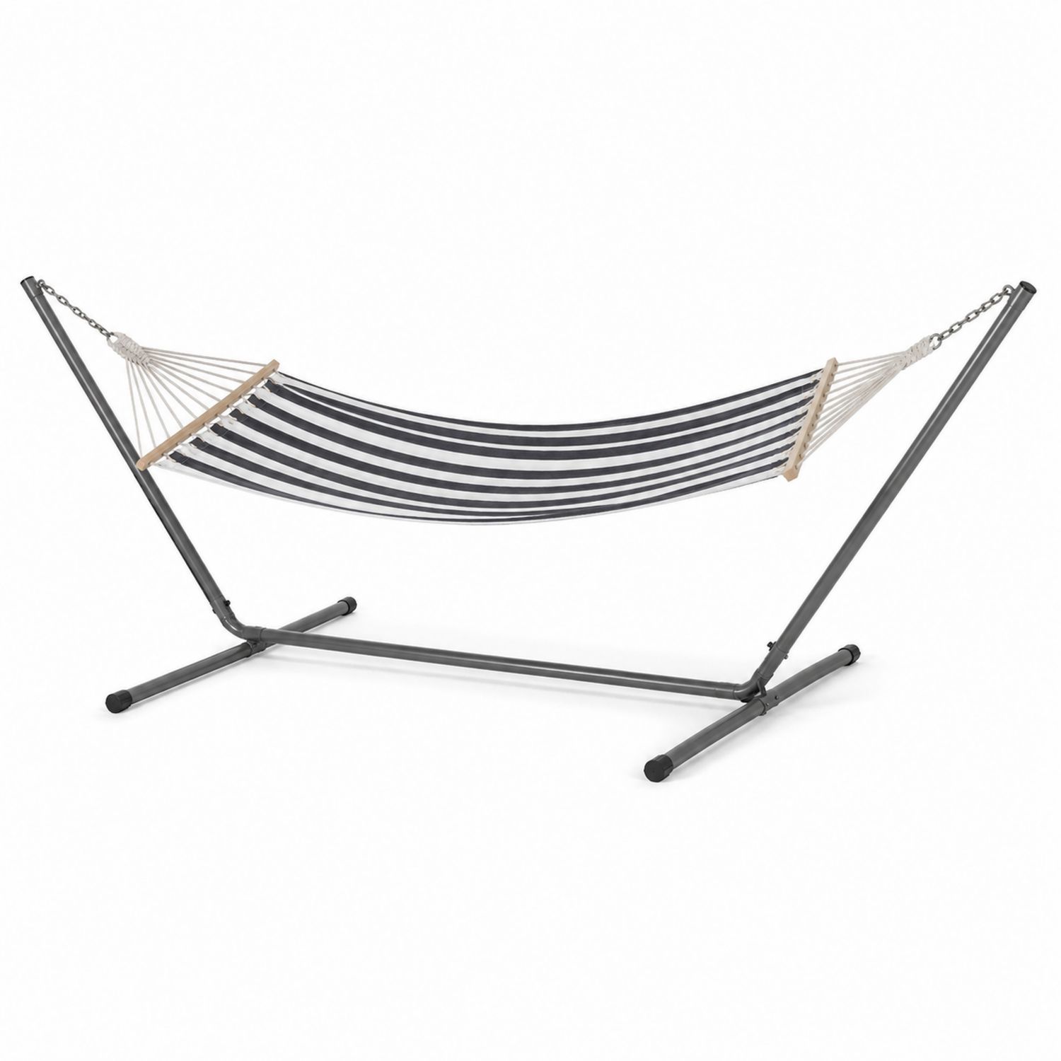 Amaca in Metallo e Tessuto a Righe 200x120 cm-Valexoriano