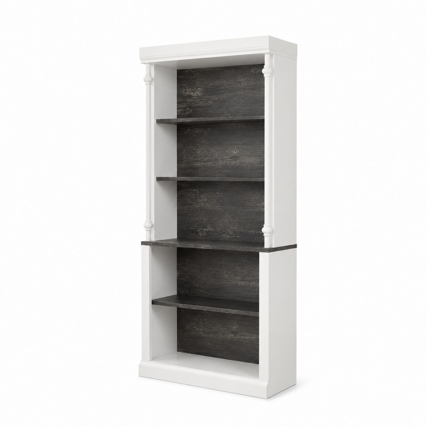 Libreria in MDF e legno con 4 ripiani 200x90x30 cm-Valexoriano