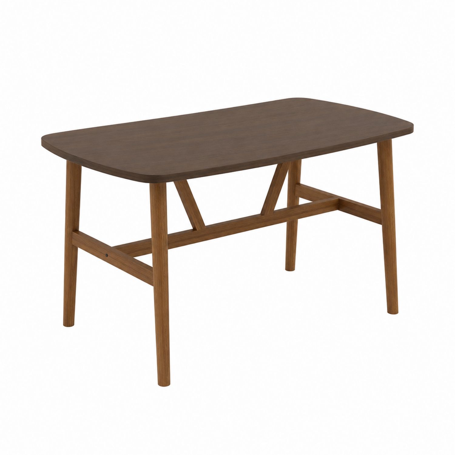 Tavolo rettangolare in legno di quercia 120x75x74 cm Marrone-Valexoriano