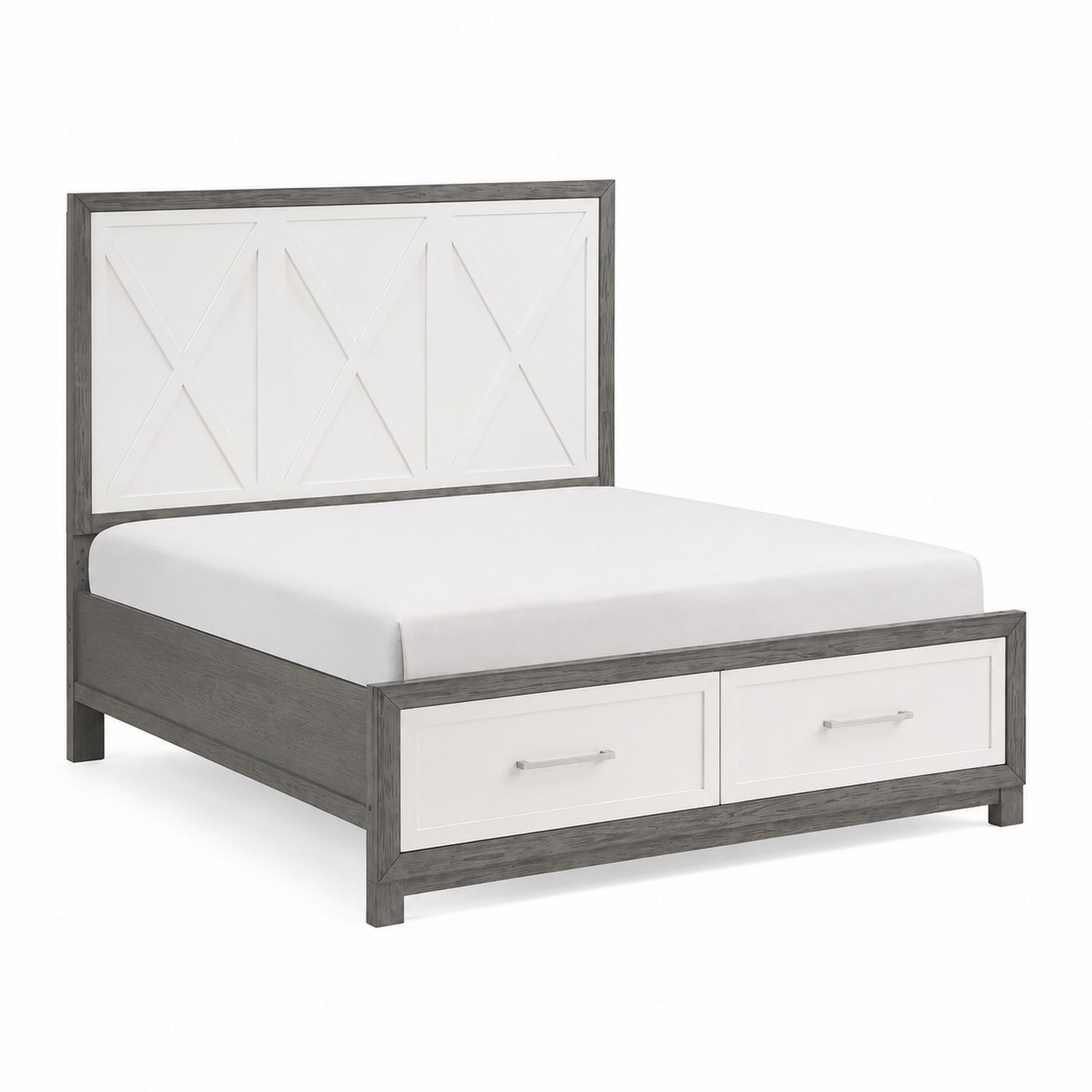 Letto matrimoniale in quercia con cassetti 160x200 cm-Valexoriano