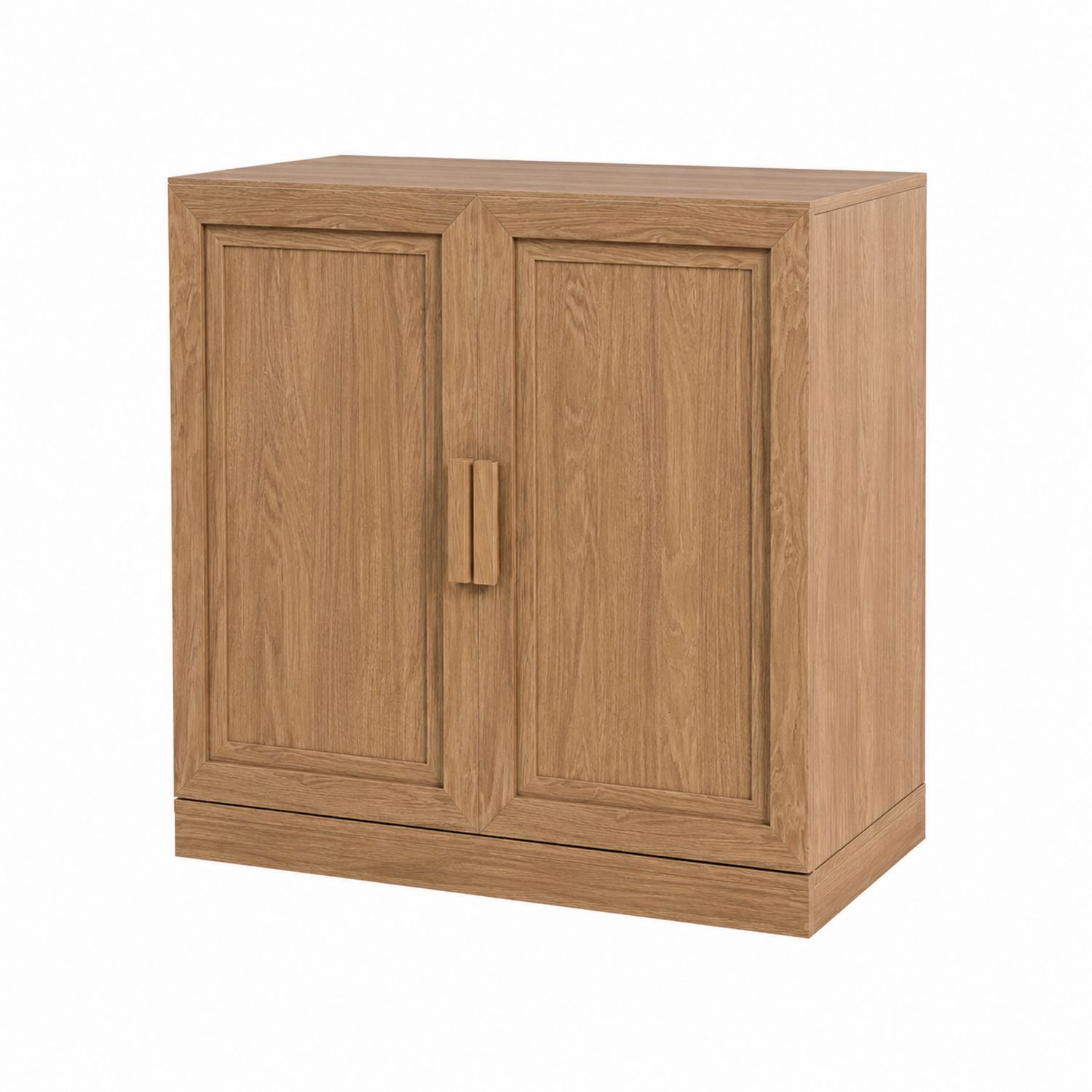 Credenza in Legno MDF con Impiallacciatura di Quercia 80x90x40 cm Naturale-Valexoriano