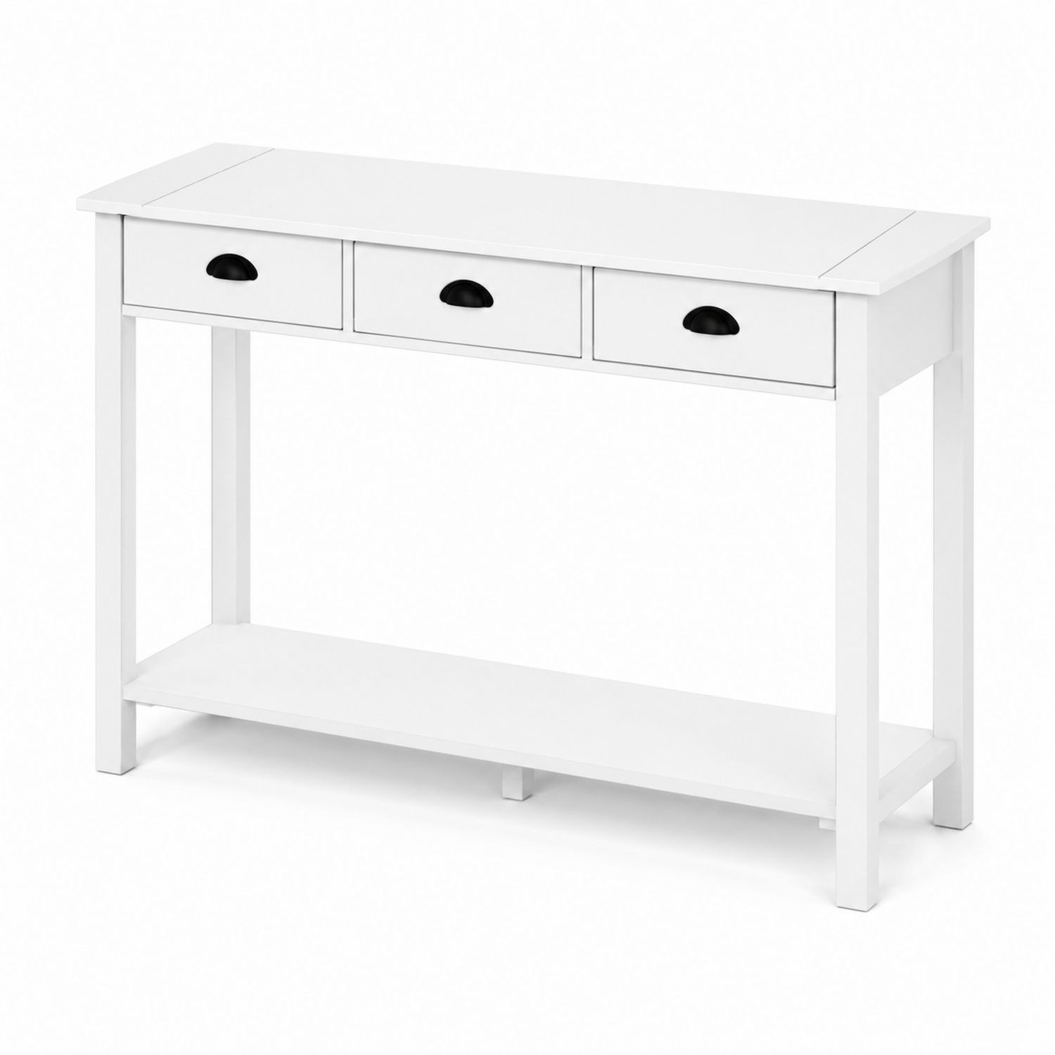 Consolle con 3 Cassetti in MDF Bianco-Valexoriano