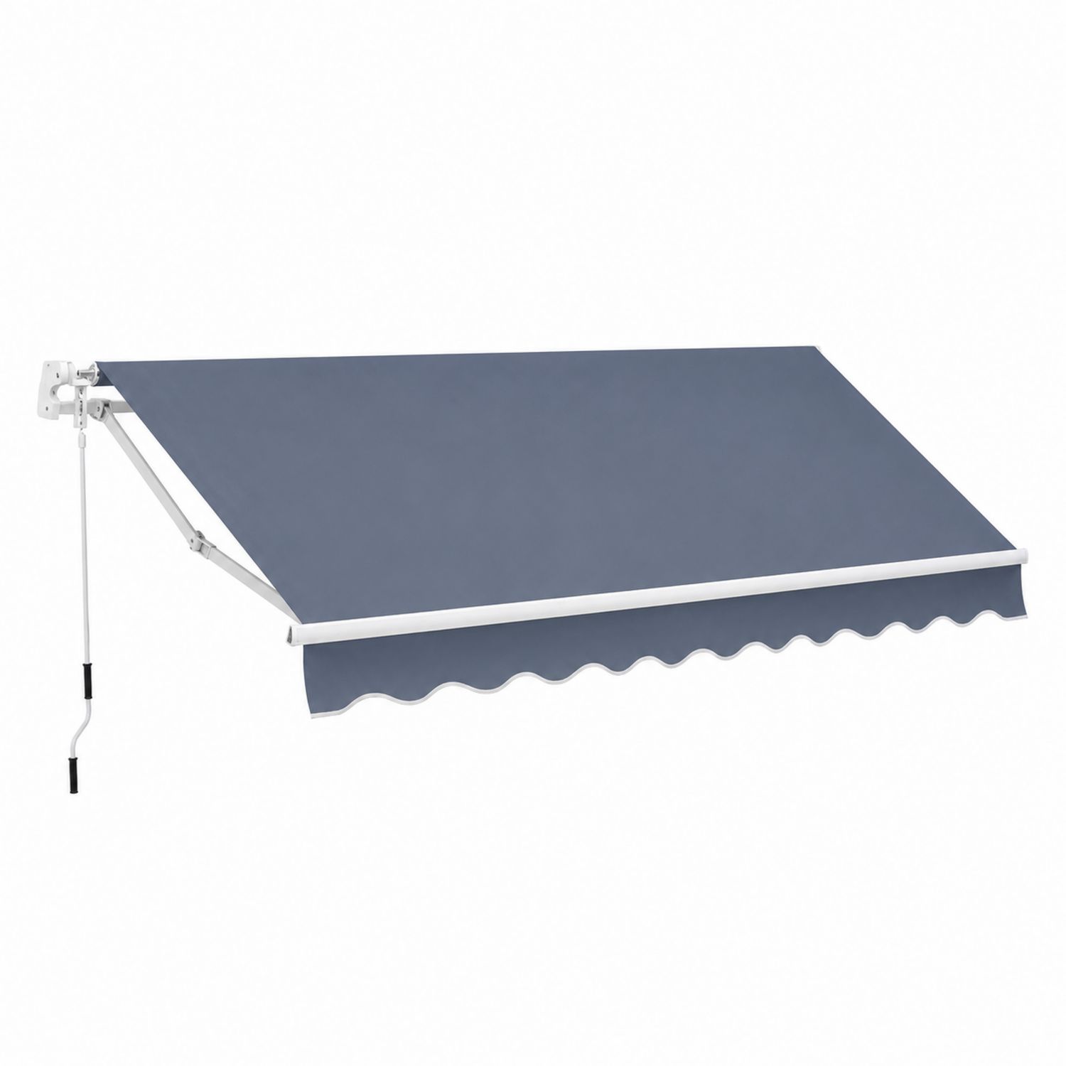 Tenda da Sole Retrattile in Poliestere Blu 300x250 cm-Valexoriano