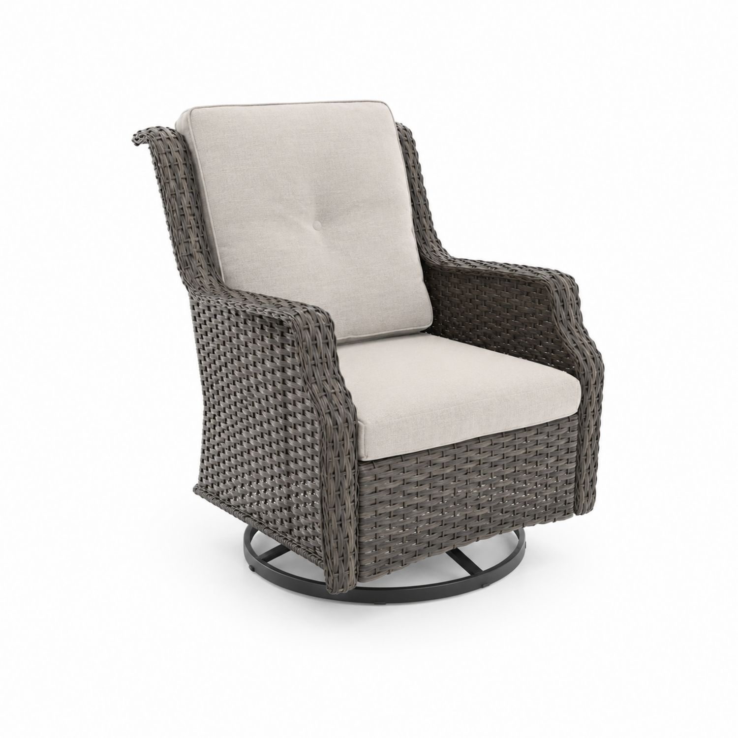Poltrona da Esterno in Rattan Sintetico con Cuscini-Valexoriano