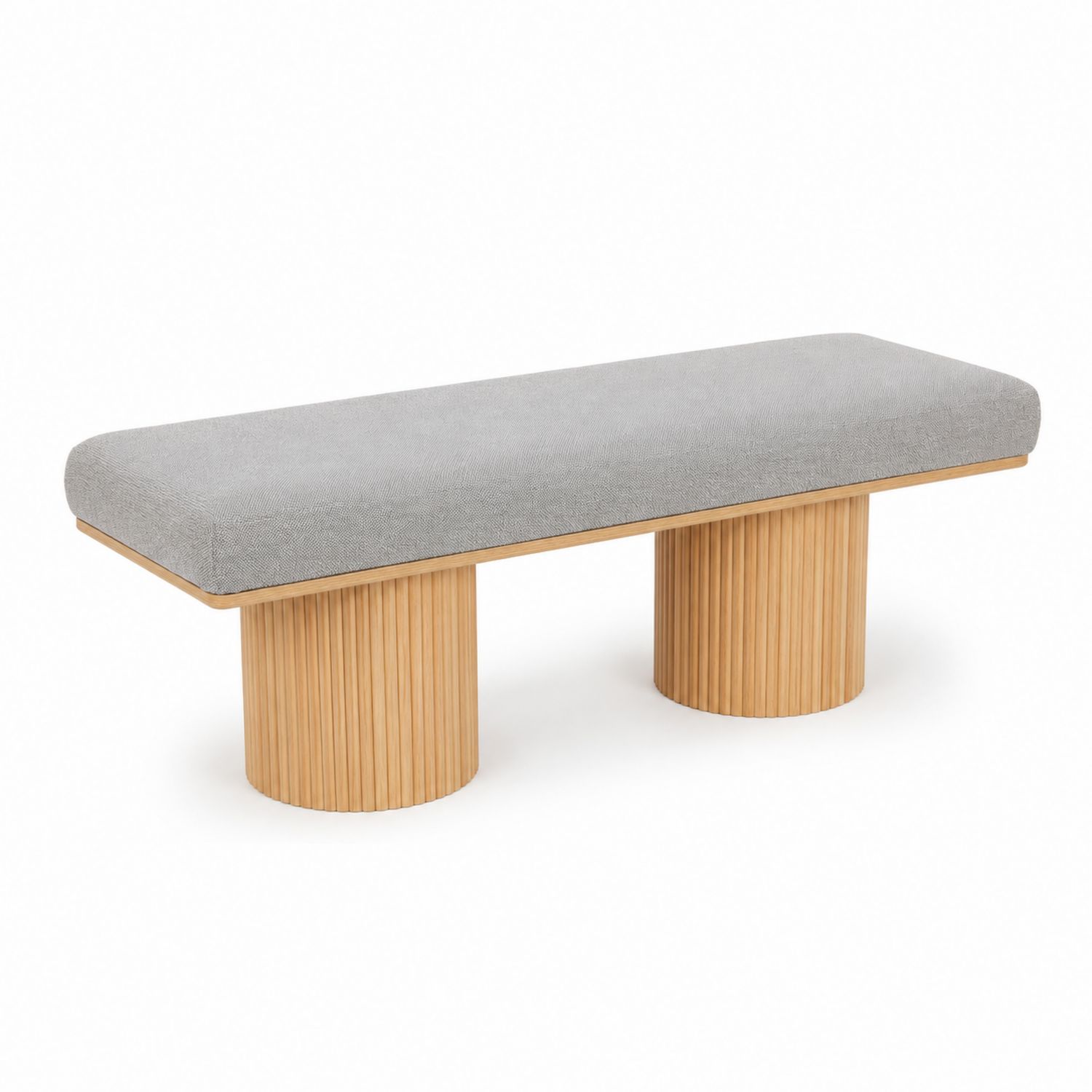 Panca rettangolare in tessuto e legno-Valexoriano