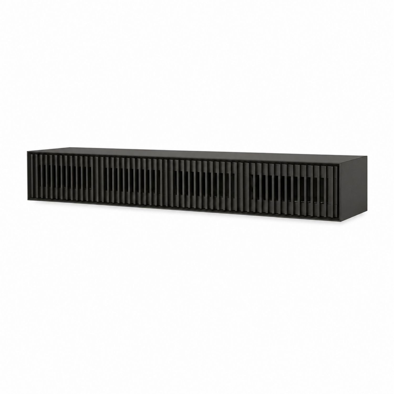 Mobile TV sospeso in MDF nero 160x30x20cm