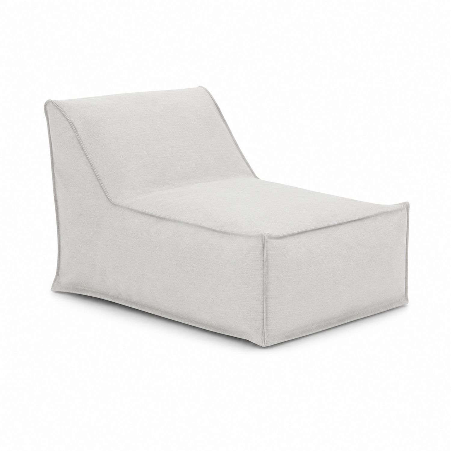 Lettino Prendisole in Tessuto Poliestere Grigio Chiaro