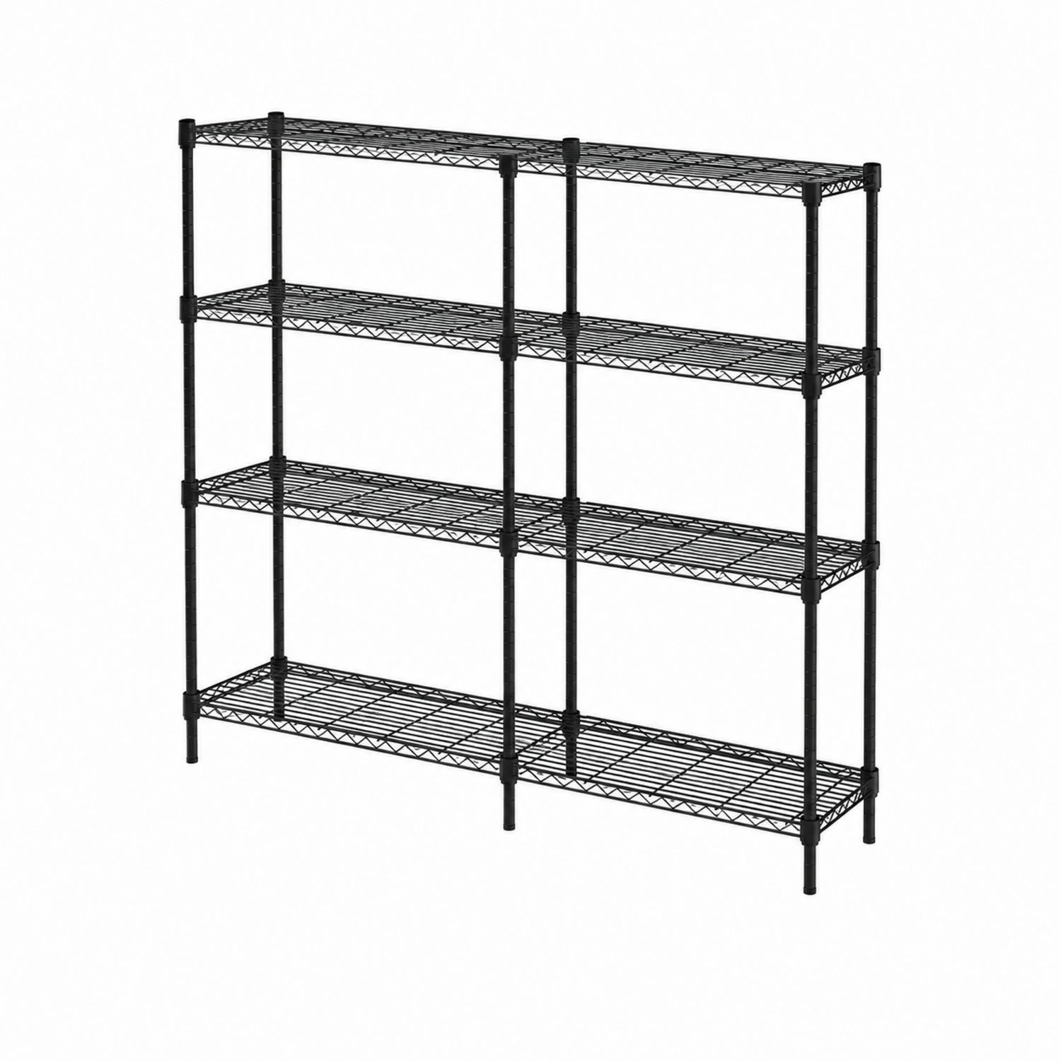 Scaffalatura in Metallo Nero con 5 Ripiani 150x45x180 cm