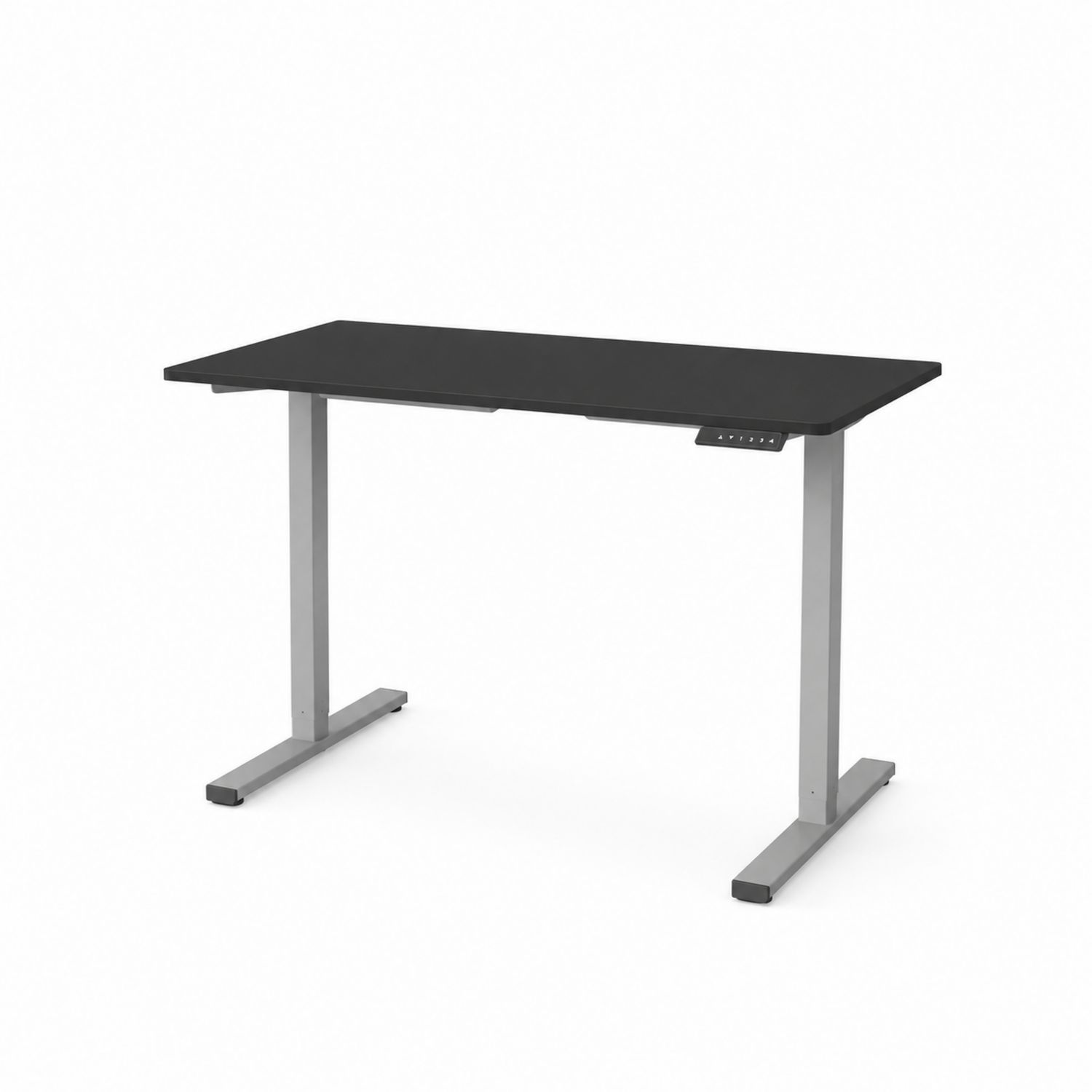 Scrivania regolabile in legno e metallo Nero