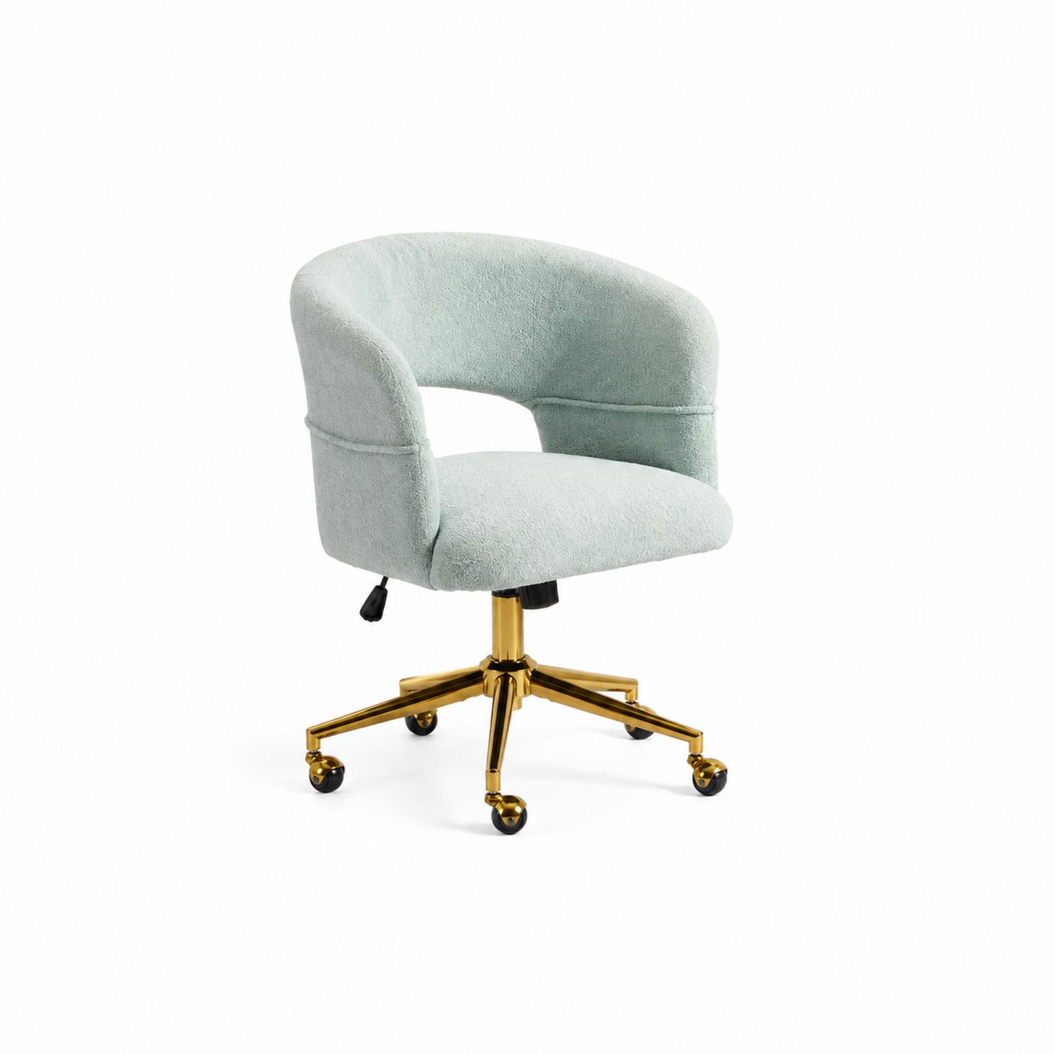Sedia da ufficio con tessuto e base dorata