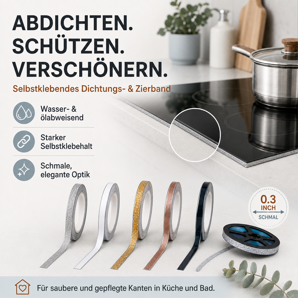 🎁🛡️ LIMITIERT: 1+1 GRATIS! ⏰ Selbstklebender Dichtstreifen für Fliesenfugen (8mm x 6m) – Wasserdicht, Schimmelresistent & Professionelles Finish ✨