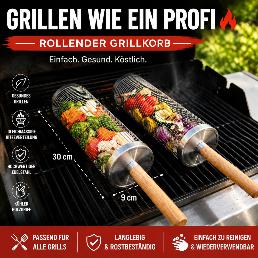 Rollende Grillmand